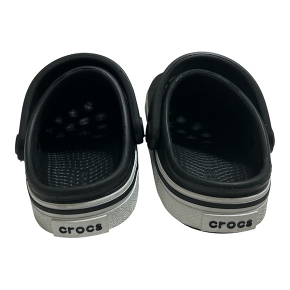 CROCS Black and White Slippers with Platform Design - Picture 4 of 5